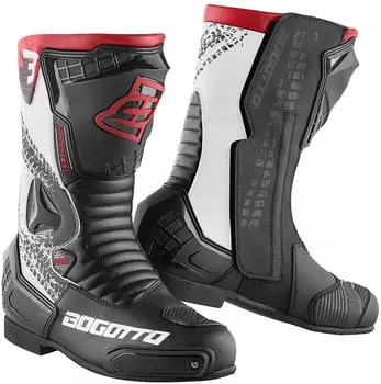 Bogotto Losail Evo Stiefel schwarz/weiss/rot