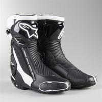 Alpinestars 2221019-12-40, Alpinestars SMX Plus V2, Stiefel - Schwarz/Wei&szlig; - 40 EU