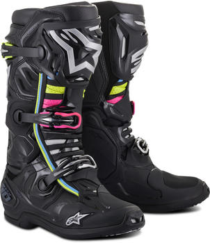 Alpinestars Tech 10 Supervented black/pink/neon yellow