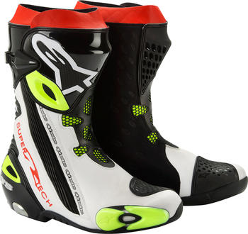 Alpinestars Supertech R Boot schwarz/weiss/gelb vented