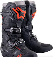 Alpinestars 2010020-1030-10, Alpinestars Tech 10, Stiefel - Schwarz/Neon-Rot - 10 US