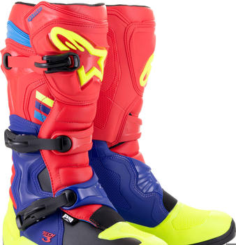 Alpinestars Tech 3 Boot S23 red/blue/neon yellow