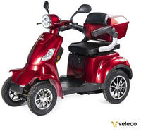 VELECO Seniorenmobil Lithium-Ionen Akku 4-Rad ElektroRoller FASTER (ROT)