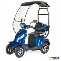 VELECO Seniorenmobil Lithium-Ionen Akku 4-Rad ElektroRoller 1000W Faster (BLAU mit