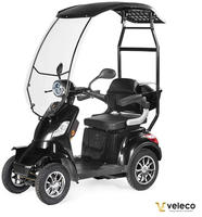 VELECO Seniorenmobil Lithium-Ionen Akku 4-Rad ElektroRoller 1000W Faster (SCHWARZ mit