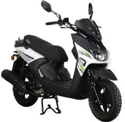 GT Union Motorroller Cross 2.0 45 49,6 ccm 45 km/h Euro 5 Luftgek&uuml;hlter Motor wei&szlig;/gr&uuml;n