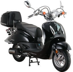 Alpha Motors Firenze 50 ccm 25 km/h mit Topcase und Lenkerschloss schwarz