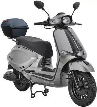 Alpha Motors Napoli 125 ccm 85 km/h EURO 5+ silber-schwarz inkl. Topcase