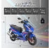 LuXXon F18 50 ccm 45 km/h Euro 5 (abschließbares Staufach) 2 Sitzplätze für Erwachsene Sportliches Design 4-Takt Motor blau