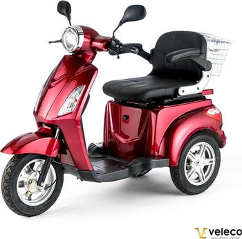 Veleco Elektromobil ZT15 3-Rad Seniorenmobil Elektromagnetische Breme 900,00 W 12,00 km/h Rot