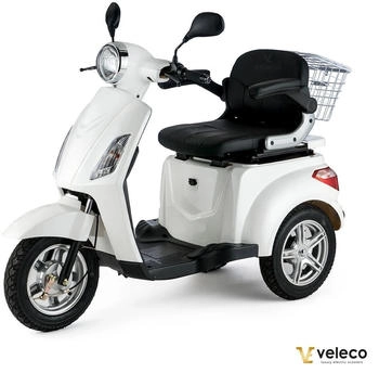 Veleco Elektromobil ZT15 - 3-Rad Seniorenmobil - Elektromagnetische Breme 900,00 W 12,00 km/h Wei&szlig;
