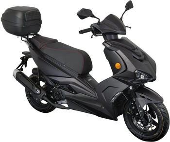 GT Union Motorroller Striker 45 49,5 ccm 45 km/h Euro 5 (Set mit Topcase) Luftgek&uuml;hlter Motor schwarz 71 cm x 181 cm x 115 cm