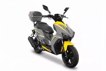 GT Union Motorroller "Matador A7 50 ccm 25 km/h" grau gelb schwarz Motorroller mit Topcase 25 km/h B:74,4cm H:110cm L:190,7cm (77898066-0) grau gelb schwarz
