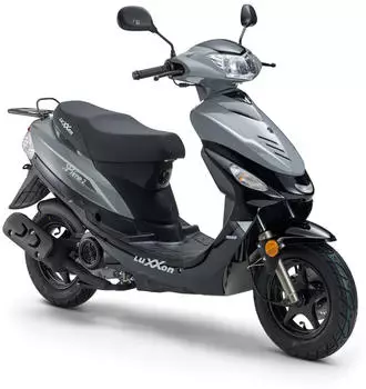 LuXXon Motorroller Prime 2 50 ccm 45 km/h Euro 5 10 Zoll Automatik Benzinbetrieben 1 Zylinder 4-Takt grau