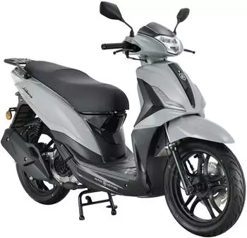 Alpha Motors Motorroller Motorroller Libero 125 ccm 90 km/h 16-Zoll grau-schwarz 125 ccm 90 km/h Euro 5