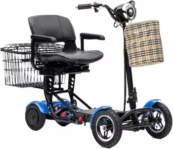 Urban Hopper Best Ager Fold 4-wheel blue