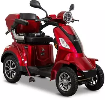 Rolektro Elektromobil &raquo;Rolektro E-Quad 25 V.3, Lithium&laquo;, 25 km/h, (mit Topcase), rot