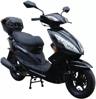 GT UNION Mofaroller GT3, 50 ccm, 25 km/h, Euro 4, (Set), inkl. Topcase schwarz