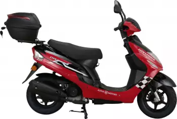 Alpha Motors CityLeader 50 (45 km/h) rot + Topcase