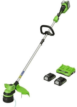 Greenworks 24V+24V Rasentrimmer inkl. 2x 2Ah Akkus und Ladeger&auml;t