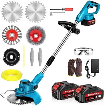 Traumheim Akku Rasentrimmer 750W mit 2 Akkus 4,0 Ah (ULN602)