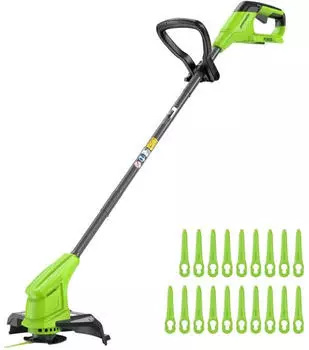 Greenworks 24 V Akku-Rasentrimmer 25 cm inkl. 20 Kunststoffklingen ohne Akku & Ladeger&auml;t