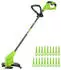 Greenworks 24 V Akku-Rasentrimmer 25 cm inkl. 20 Kunststoffklingen ohne Akku & Ladegerät