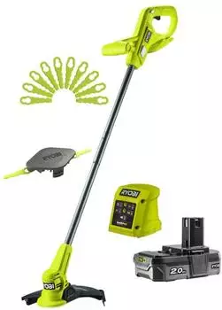 Ryobi RY18LT23A Akku-Rasentrimmer 18V, 23cm Schnittbreite, Kunststoffmesser, 2,0Ah (5133005679)