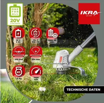 Ikra IART 2025 20 V inkl. Akku & Ladegerät – Zwei Schneidwerkzeuge für unterschiedliche Anforderungen