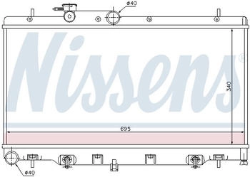 Nissens K&uuml;hler mit &Ouml;lk&uuml;hler f&uuml;r SUBARU (64114)
