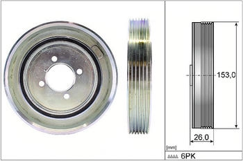 Ina Kurbelwelle 153mm für PEUGEOT FIAT CITROËN 544 0040 10