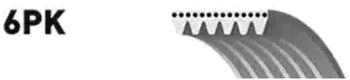 Gates Micro-V Keilrippenriemen schwarz (6PK1010)