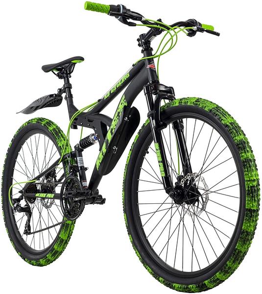 KS-CYCLING Mountainbike Fully, schwarz-grün schwarz-grün