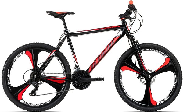 KS-CYCLING KS Cycling Mountainbike Hardtail 26 Sharp schwarz-rot RH 51 cm