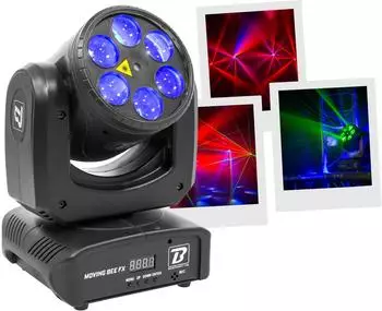 BoomToneDJ Moving Bee FX-LZR Lyre Beam LED RGBW 6x10W mit Grün-Laser 50mW