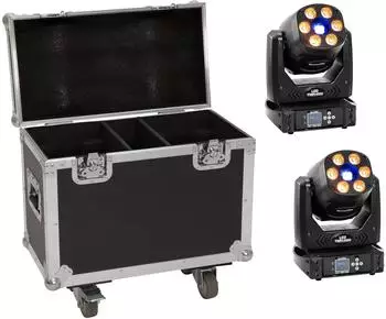 Eurolite Set 2x LED TMH-H90 + Case mit Rollen (20000928)