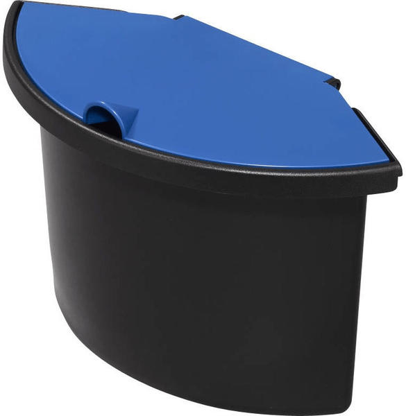 Helit Abfalleinsatz mit Deckel 2 L schwarz/blau