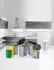 Rotho Duo Abfalleimer 2 x 10 L grau