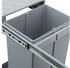 Relaxdays Einbaumülleimer 2x20l grau
