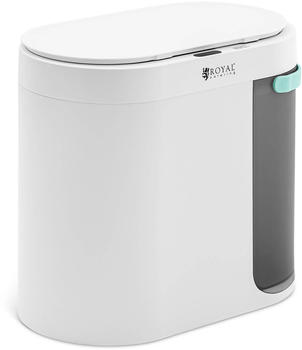 TP Sensor Mülleimer aus Edelstahl, Abfallbehälter für Küche, automatischer  Deckel, eckig, in weiß 30 Liter