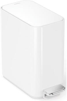 Simplehuman Treteimer schmal mit Einzelfach weiß 5l B 16x32xH31cm