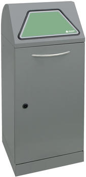 stumpf Wertstoffsammler, inkl. Innenbehälter, Stahlblech, verzinkt, 75 Liter, graualuminium