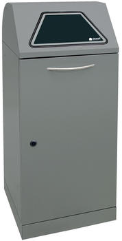 stumpf Wertstoffsammler, inkl. Innenbehälter, Stahlblech, verzinkt, 120 Liter, graualuminium