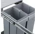 Relaxdays Einbaumülleimer 2x10l+1x20l grau