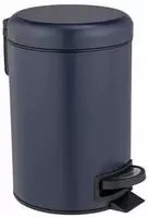 Wenko M&uuml;lleimer Leman, dunkelblau, Kosmetikeimer aus Metall, 3 Liter