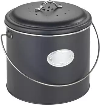 Wenko Komposteimer Nero 6 L Inklusive 3 Aktivkohlefiltern