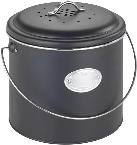 Wenko Komposteimer Nero 6 L Inklusive 3 Aktivkohlefiltern