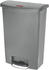 Rubbermaid Tret-Abfallbehälter Slim Jim® mit Pedal an der Breitseite, Kunststoff, 90 l, grau