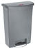 Rubbermaid Tret-Abfallbehälter Slim Jim® mit Pedal an der Breitseite, Kunststoff, 90 l, grau