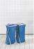 VAR Hygiene-Müllsackständer Edelstahl 120l Deckelöffnung manuell, blau